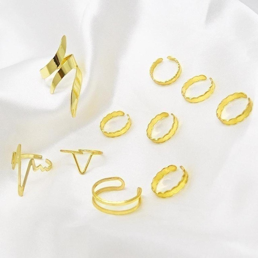 Gold Stacking Ring Set - Picture 4 of 7